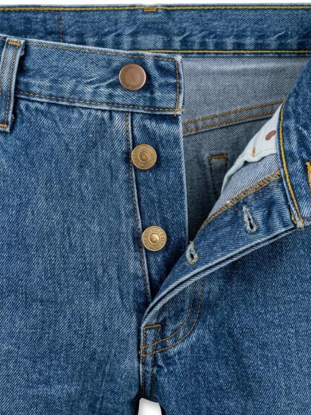 Levi’s 501 Button Fly Jeans – W36 L32 – Medium Wash - Picture 3 of 5